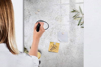 Glazen magneetbord met decoratieve print Beton en olijven