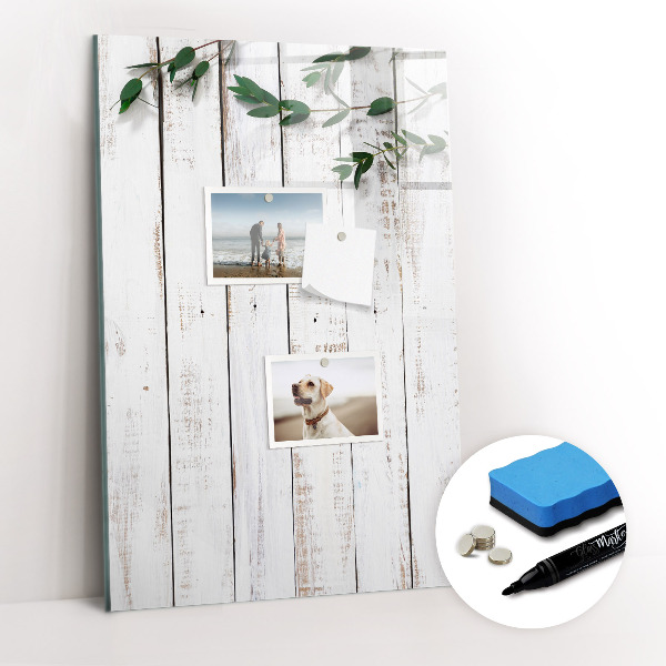 Magnetisch memobord van glas voor aan de muur Houten panelen
