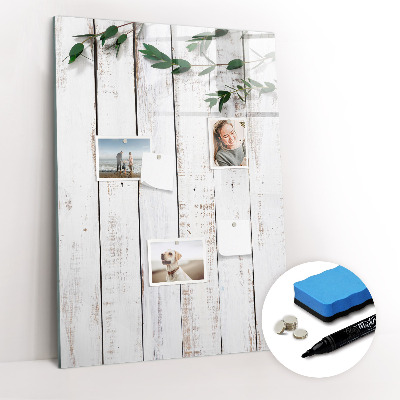 Magnetisch memobord van glas voor aan de muur Houten panelen