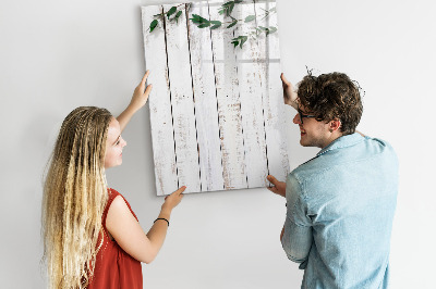 Magnetisch memobord van glas voor aan de muur Houten panelen