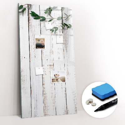 Magnetisch memobord van glas voor aan de muur Houten panelen