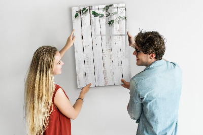Magnetisch memobord van glas voor aan de muur Houten panelen