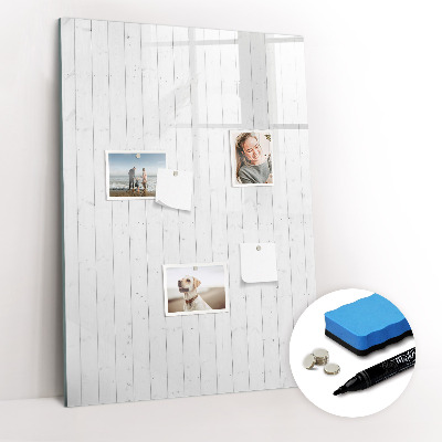 Magnetisch memobord van glas voor aan de muur Natuurlijk hout