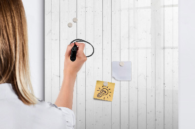Magnetisch memobord van glas voor aan de muur Natuurlijk hout