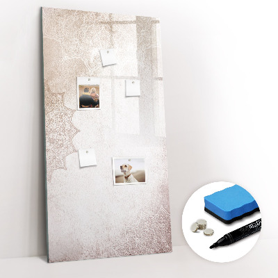 Glazen magneetbord met decoratieve print Mandala's