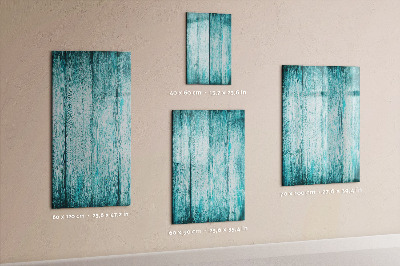 Wandbord van glas magnetisch en uitwisbaar Blauw hout