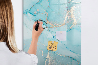 Glazen magneetbord met decoratieve print Decoratief marmer