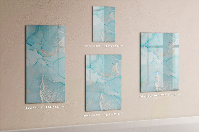 Glazen magneetbord met decoratieve print Decoratief marmer