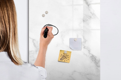 Magnetisch memobord van glas voor aan de muur Marmer