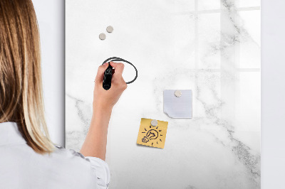 Magnetisch memobord van glas voor aan de muur Marmer