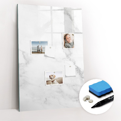 Magnetisch memobord van glas voor aan de muur Marmer