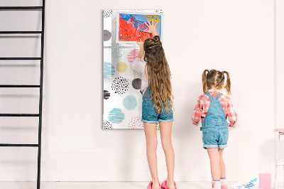 Glazen magneetbord met decoratieve print Gekleurde cirkels