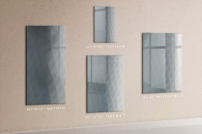 Wandbord van glas magnetisch en uitwisbaar Grijze golven abstract