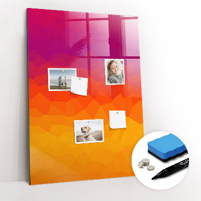 Magnetisch memobord van glas voor aan de muur Gradiënt zonsopgang