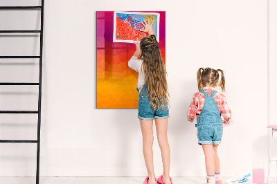 Magnetisch memobord van glas voor aan de muur Gradiënt zonsopgang