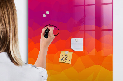 Magnetisch memobord van glas voor aan de muur Gradiënt zonsopgang