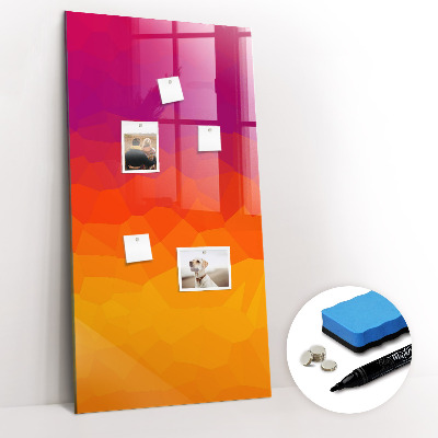 Magnetisch memobord van glas voor aan de muur Gradiënt zonsopgang