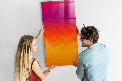 Magnetisch memobord van glas voor aan de muur Gradiënt zonsopgang