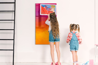 Magnetisch memobord van glas voor aan de muur Gradiënt zonsopgang