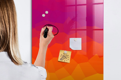 Magnetisch memobord van glas voor aan de muur Gradiënt zonsopgang