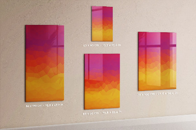 Magnetisch memobord van glas voor aan de muur Gradiënt zonsopgang