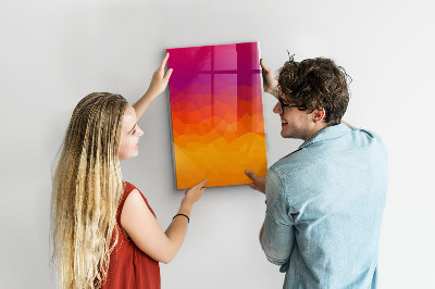 Magnetisch memobord van glas voor aan de muur Gradiënt zonsopgang