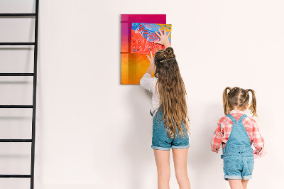 Magnetisch memobord van glas voor aan de muur Gradiënt zonsopgang