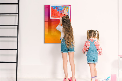 Magnetisch memobord van glas voor aan de muur Gradiënt zonsopgang