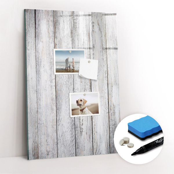 Glazen magneetbord met decoratieve print Geschilderd hout
