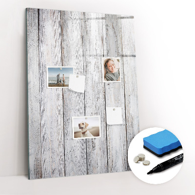 Glazen magneetbord met decoratieve print Geschilderd hout
