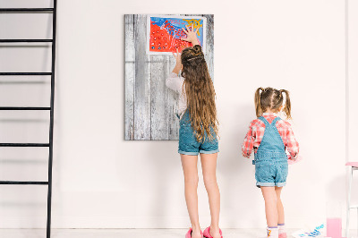 Glazen magneetbord met decoratieve print Geschilderd hout