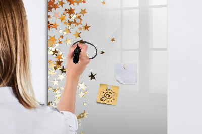 Wandbord van glas magnetisch en uitwisbaar Sterren