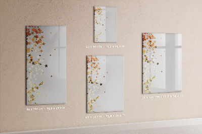 Wandbord van glas magnetisch en uitwisbaar Sterren