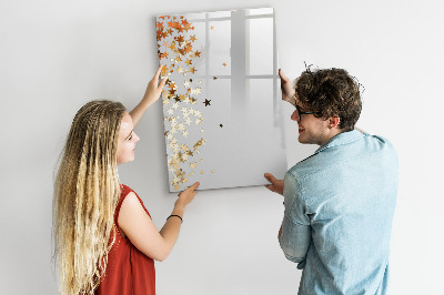 Wandbord van glas magnetisch en uitwisbaar Sterren