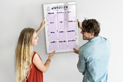 Magnetisch memobord van glas voor aan de muur Geboorteplaats