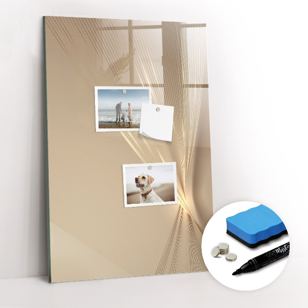 Glazen magneetbord met decoratieve print Abstract licht