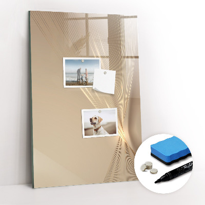 Glazen magneetbord met decoratieve print Abstract licht