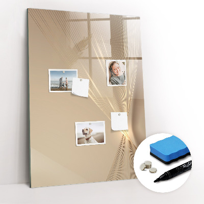 Glazen magneetbord met decoratieve print Abstract licht