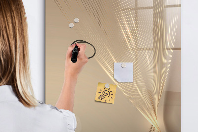 Glazen magneetbord met decoratieve print Abstract licht