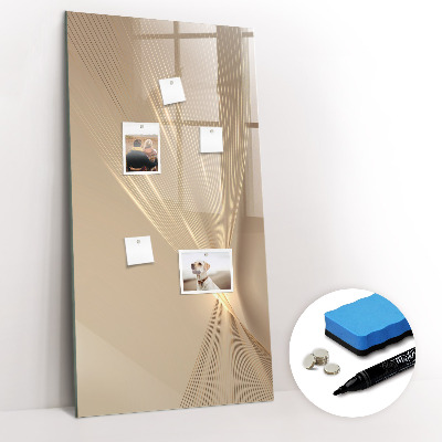 Glazen magneetbord met decoratieve print Abstract licht