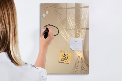 Glazen magneetbord met decoratieve print Abstract licht