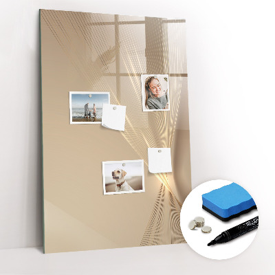 Glazen magneetbord met decoratieve print Abstract licht