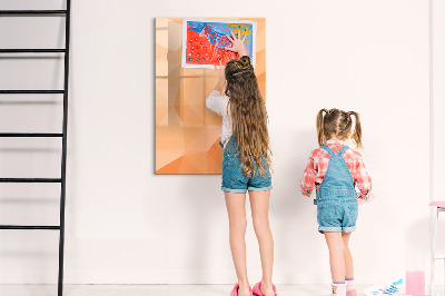 Wandbord van glas magnetisch en uitwisbaar Abstracte driehoeken