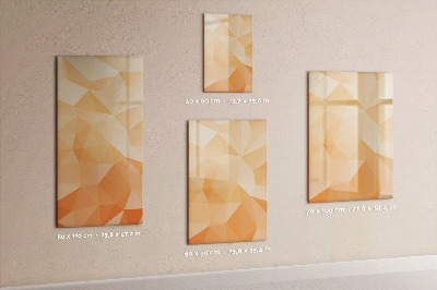 Wandbord van glas magnetisch en uitwisbaar Abstracte driehoeken