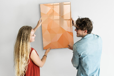 Wandbord van glas magnetisch en uitwisbaar Abstracte driehoeken