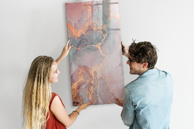 Glazen magneetbord met decoratieve print Marmer