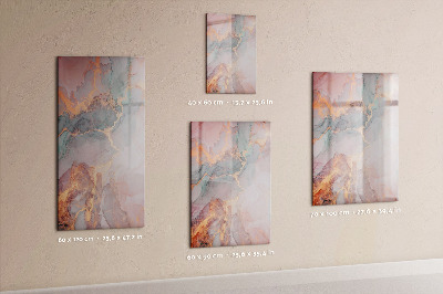 Glazen magneetbord met decoratieve print Marmer