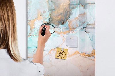 Wandbord van glas magnetisch en uitwisbaar Abstracte inkt