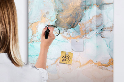 Wandbord van glas magnetisch en uitwisbaar Abstracte inkt