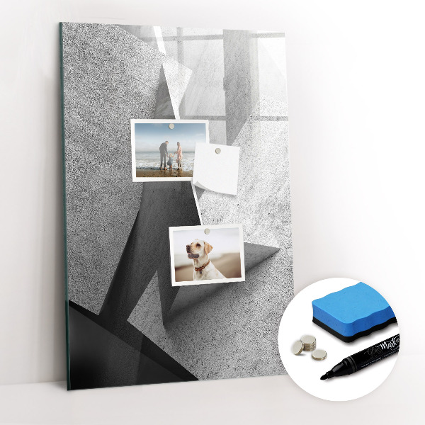 Wandbord van glas magnetisch en uitwisbaar Geometrische abstractie